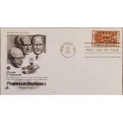 J) 1973 UNITED STATES, 25 YEARS OF TRANSISTORES, PROGRESS IN ELECTRONICS, FDC