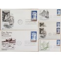 J) 1972 UNITED STATES, YELLOU STONE NATIONAL PARK CENTENNIAL, PIPE SPRING NATIONAL MONUMENT, SET OF 6 FDC