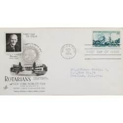 J) 1964 UNITED STATES, PAUL P HARRIS FOUNDER, ROTARIANS AT NEW YORK WORLDS FAIR, COVER SPONSORED BY ROTARY