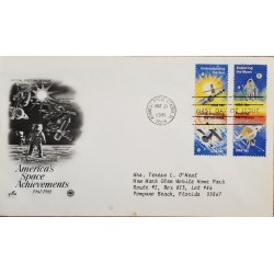 J) 1981 UNITED STATES, SATELLITE, EXPLORING THE MOON AMERICAN SPACE ACHIVEMENTS, FDC