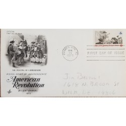 J) 1973 UNITED STATES, THE POSTING OF BROADSIDE RISING SPIRIT OF INDEPENDENCE, AMERICAN REVOLUTION BICENTENIAL, FDC