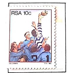 A) 1983 SOUTH AFRICA, RUGBY, SOUTH AFRICAN SPORT, 10c, MULTICOLORED, MNH