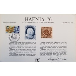 J) 1976 UNITED STATES, HAFNIA, INTERNATIONAL STAMP EXHIBITION, WASHINGTON, ORIGINAL ENGRAVING, XF