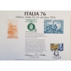 J) 1976 UNITED STATES, MILANO ITALIA, ORIGINAL ENGRAVING, XF
