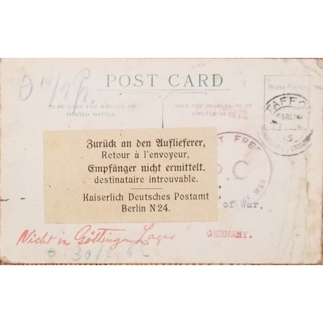 J) 1940 ENGLAND, SECOND WORLD WAR, RECIPIENT NOT DETECTED, CIRCULATED COVER, FROM ENGLAND TO GERMANY