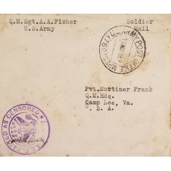 J) 1948 ENGLAND, BRITISH ARMY, SECOND WORLD WAR, CIRCULATED COVER, FROM ENGLAND TO USA