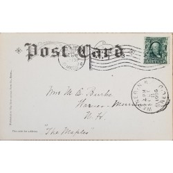 J) 1906 UNITED STATES, POSTCARD, WASHINGTON, CIRCULATED COVER, FROM USA TO NEW YORK