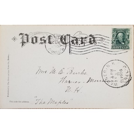 J) 1906 UNITED STATES, POSTCARD, WASHINGTON, CIRCULATED COVER, FROM USA TO NEW YORK