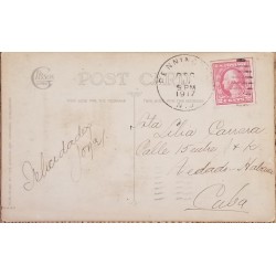 J) 1917 UNITED STATES, WASHINGTON, POSTCARD, CIRCULATED COVER, FROM USA TO CARIBE