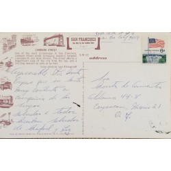 J) 1999 UNITED STATES, POSTCARD, FLAG, WHITE HOUSE, LOMBARD STREET, AIRMAIL, CIRCULATED COVER, FROM USA TO MEXICO