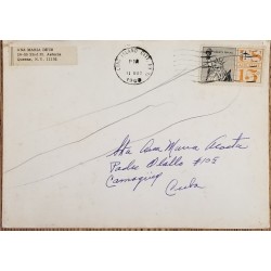 J) 1969 UNITED STATES, STATUTE OF LIBERTY, AIRMAIL, CIRCULATED COVER, FROM USA TO CARIBE