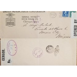 J) 1918 UNITED STATES, WASHINTON, UNITED MOTOR PARIS CORPORATION, OPEN BY EXAMINER, CIRCULATED COVER, FROM USA TO MEXICO