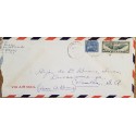 J) 1941 UNITED STATES, TRANS ATLANTIC, JAMES, MULTIPLE STAMPS, AIRMAIL, CIRCULATED COVER, FROM NEW YORK TO COLOMBIA