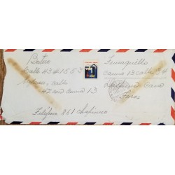 J) 1941 UNITED STATES, TB SEALS, MERRY CHRISTMAS, MULTIPLE STAMPS, AIRMAIL, CIRCULATED COVER, FROM USA