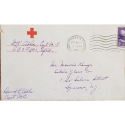 J) 1942 UNITED STATES, WASHINGTON, RED CROSS, AIRMAIL, CIRCULATED COVER, FROM USA TO NEW YORK