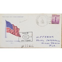J) 1941NUNITED STATES, FLAG, THE STARS AND STRIPERS FOREVER, SECURITY EDUCATION CONSERVATION HEALTH, AIRMAIL