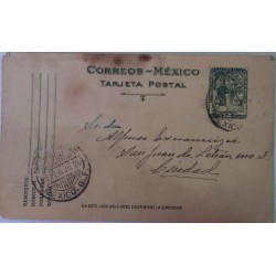 SJ) 1936 MEXICO, TEHUANA, ENTIRE POSTCARD CIRCULATED IN THE SAME CITY, WITH INTERIOR PORE