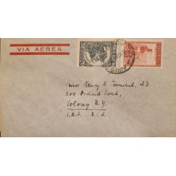P) 1942 ARGENTINA, NATIONAL WEALTH STAMPS, SHIPPER TO SOLVAY USA, AIRMAIL, XF