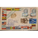 P) 1958 CIRCA ARGENTINA, SHIPPER FROM BUENOS AIRES TO ASUNCIÓN, AIRMAIL-DEMOCRACY-FRATERNITY STAMPS, XF