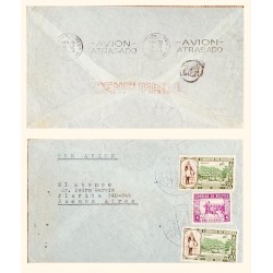 P) 1944 BOLIVIA, CENSORSHIP TO ARGENTINE, AIRMAIL, 100TH INGAVI AND BENI STAMPS, XF