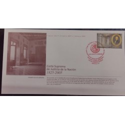P) 2005 MEXICO, FDC, SUPREME COURT DOMINGUEZ STAMP, 180 YEARS INSTALLATION NATIONAL PALACE, XF