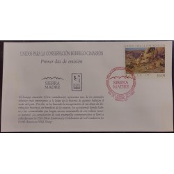 P) 2002 MEXICO, FDC, OVIS CANADENIS STAMP, NATURE PROTECTION, FOUNDATION NORTH AMERICAN, XF