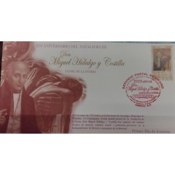 P) 2003 MEXICO, FDC, 250TH ANNIVERSARY HIDALGO PRIEST STAMP, PRECURSOR MEXICAN INDEPENDENCE, XF