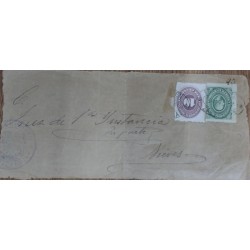 SJ) 1903 MEXICO FRONT OF LETTER, HIDALGO MEDALLION AND NUMERAL 10 CENTS, XF