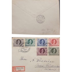 P) 1943 GERMANY, COVER DICTATOR LEADER BIRTHDAY, SET COMPLETE OF 6 STAMPS, XF
