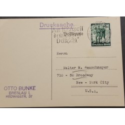 P) 1938 CIRCA GERMANY, POSTAL STATIONERY TRANSITION AUSTRIAN POST WWII, THIRD REICH STAMP, XF