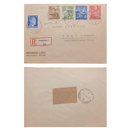 P) 1943 GERMANY, COVER REICH ANNIVERSARY RAD, IMPERIAL LABOR SERVICE, XF