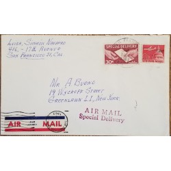 J) 1963 UNITED STATES, SPECIAL DELIVERY, WHITE HOUSE, AIRPLANE, AIRMAIL, CIRCULATED COVER, FROM CALIFORNIA TO NEW YORK