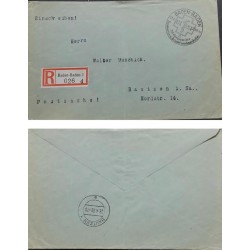 SP) 1939 GERMANY, MEDICINE UISP CANCELLATION, SNAKE, BADEN- BADEN, REGISTRED, XF