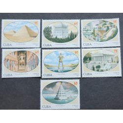 P) 1997 CUBA, SEVEN WONDERS WORLD, LOT OF 7 STAMPS, ARCHITECTURE, PYRAMIDS, TEMPLE, LIGHTHOUSE, STATUES, WALLS, MNH