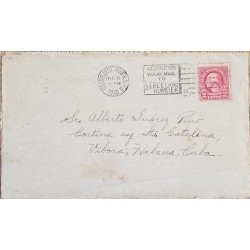 J) 1930 UNITED STATES, WASHINGTON, WITH SLOGAN CANCELLATION, ADDRESS YOUR MAIL STREET AND NUMBER, AIRMAIL