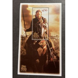 SP)  2003 NEW ZEALAND, ARAGORN RETURN OF THE KING, THE LORD OF THE  RINGS, SOUVENIR SHEET, MNH
