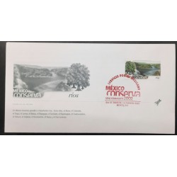 P) 2002 MEXICO, RIVERS FDC, NATURE CONSERVATION, WATER RESOURCES, MEXICAN TERRITORY, XF