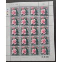 SP) 2003 THAILAND, ROSE BLOCK OF 20 STAMPS, MNH