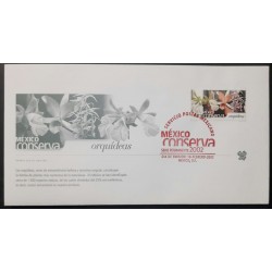 P) 2002 MEXICO, ORCHIDS, NATURE CONSERVATION FDC, LARGE PLANT FAMILY, NATIVE SPECIES, ENDEMIC, XF