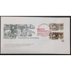 P) 2002 MEXICO, TERRESTRIAL MAMMALS, NATURE CONSERVATION FDC, BIODIVERSITY, MEXICAN SPECIES, XF