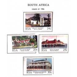 A) 1986 SOUTH AFRICA, CAMPAIGN FOR THE RESTORATION OF HISTORIC BUILDINGS, MULTICOLORED, MNH