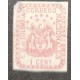 A) 1865 COLOMBIA, NATIONAL SHIELD, LIGHTLY THIN, IMPERFORADO, SC 35, PAPEL BLANCO, ROSA, 1c