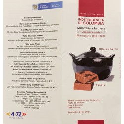 A) 2021 COLOMBIA, ELEVENTH SERIES, FDB COLOMBIA TO THE TABLE. CLAY POT, PANELA