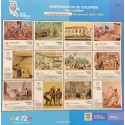 RA) 2021 COLOMBIA, TWELFTH SERIES, EVERYDAY LIFE, MINI SHEET OF 12 STAMPS WITH MNH CONTROL NUMBER