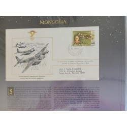 SA) 1965 MONGOLIA, AVIATION, FDC, AIRMAIL: THE 75TH ANNIVERSARY OF POWERED FLIGHT
