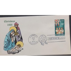 P) 1968 PHILIPPINES, CHRISTMAS FDC, CELEBRATION, WITH CANCELLATION, XF