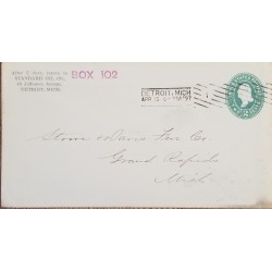 J) 1997 UNITED STATES, WASHINGTON, POSTAL STATIONARY, AIRMAIL, CIRCULATED COVER, FROM MICHIGAN