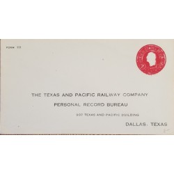 J) 1940 UNITED STATES, WASHINGTON, POSTAL STATIONARY, ERROR FROM IMPRESION, CIRCULATED COVER, FROM USA TO TEXAS