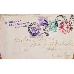J) 1941 UNITED STATES, WASHINGTON, FRANKLIN, POSTAL STATIONARY, CIRCULATED COVER, FROM NEW YORK TO CARIBE