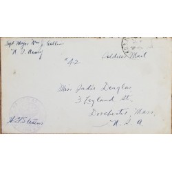J) 1942 UNITED STATES, PASSED AS ARMY USA, CIRCULATED OVER, FROM USA